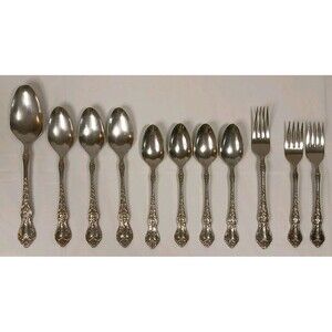 International LA FRANCE Decorator Flatwear Stainless Glossy Silverware 11 pieces